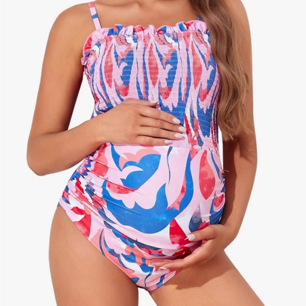 Colorful Maternity Swimsuit
